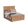 Pemberly Row Solid Oak Queen Captain's Bed with 9 Drawers in Taupe