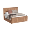 Pemberly Row Solid Oak King Captain's Bed with 9 Drawers in Taupe
