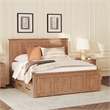 Pemberly Row Solid Oak King Captain's Bed with 9 Drawers in Taupe