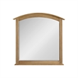 Pemberly Row Oak Veneer A-Frame Beveled Bedroom Mirror in Golden Oak