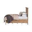 Pemberly Row Solid Wood Select Hardwood King Storage Bed in Wheat