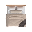 Pemberly Row Solid Wood Select Hardwood King Storage Bed in Wheat