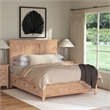 Pemberly Row Solid Wood Select Hardwood King Storage Bed in Wheat