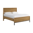 Pemberly Row Oak Veneer Modern Queen Platform Bed in Natural Oak