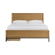 Pemberly Row Oak Veneer Modern King Platform Bed in Natural Oak