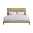 Pemberly Row Premium Melamine King Platform Bed in Vintage Oak