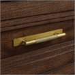 Pemberly Row Solid Knotty Oak 5-Drawer Gentleman's Chest in Sable