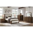 Pemberly Row Solid Knotty Oak 5-Drawer Gentleman's Chest in Sable