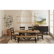 Pemberly Row Solid Oak Server with Outlet in Rustic Wheat and Raven
