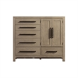 Pemberly Row Rubberwood Gentleman's Chest with Marble Top in French Oak