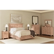 Pemberly Row Solid Wood Beveled Bedroom Dresser Mirror in Wheat