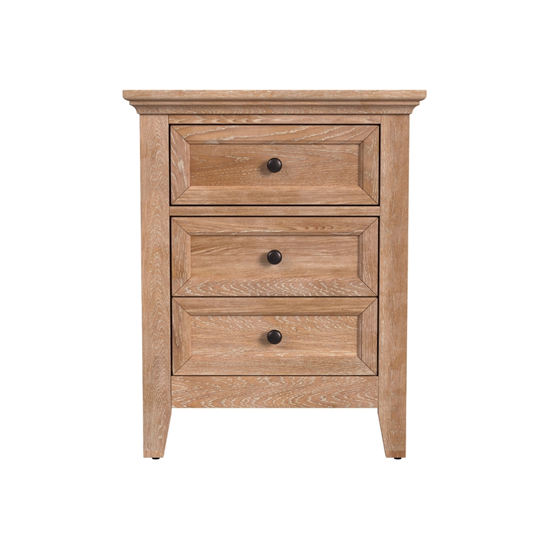 Pemberly Row Solid Wood Select Hardwood Bedroom Nightstand in Wheat