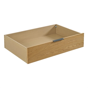 Pemberly Row Oak Veneer Under-Bed Storage Drawers in Natural Oak - Set of 2