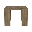 Pemberly Row Oak Veneer Extension Dining Table with 5 Leaves in Sandbar Oak