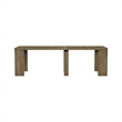 Pemberly Row Oak Veneer Extension Dining Table with 5 Leaves in Sandbar Oak