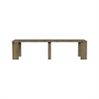 Pemberly Row Oak Veneer Extension Dining Table with 5 Leaves in Sandbar Oak