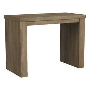 Pemberly Row Oak Veneer Extension Dining Table in Sandbar Oak