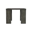 Pemberly Row Oak Veneer Extension Dining Table in Reclaimed Chevron