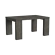 Pemberly Row Oak Veneer Extension Dining Table in Reclaimed Chevron