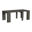 Pemberly Row Oak Veneer Extension Dining Table in Reclaimed Chevron