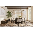 Pemberly Row Oak Veneer Extension Dining Table in Reclaimed Chevron