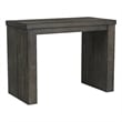 Pemberly Row Oak Veneer Extension Dining Table in Reclaimed Chevron