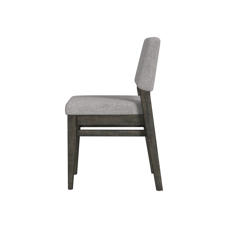 Pemberly Row Stackable Upholstered Dining Chair in Reclaimed Chevron
