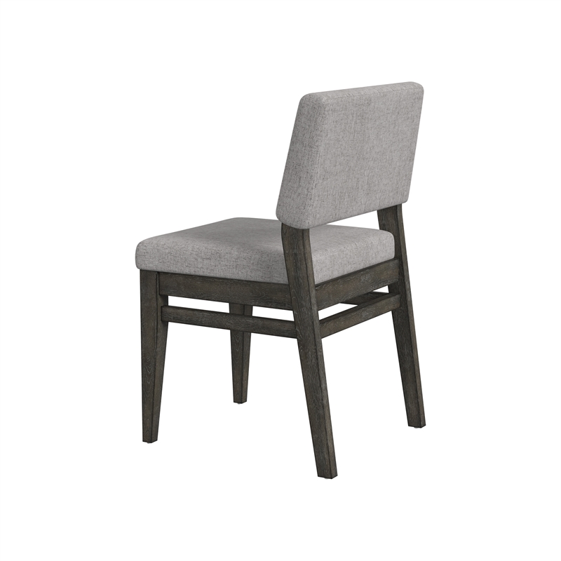Pemberly Row Stackable Upholstered Dining Chair in Reclaimed Chevron