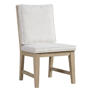Pemberly Row Rubberwood Ladder Back Side Chair in French Oak