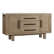Pemberly Row Rubberwood Sideboard with Stone Top in French Oak