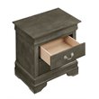 Pemberly Row Modern 2 Drawer Nightstand in Engineered Wood -Gray Finish