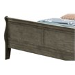 Pemberly Row Modern Queen Sleigh Bed in Wood - Gray Finish
