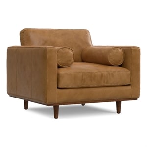 Pemberly Row 42 Inch Wide Mid-Century Modern Arm Chair in Sienna