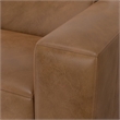 Pemberly Row Right-Arm Sofa Module in Genuine Caramel Brown Leather