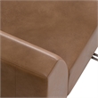 Pemberly Row Right-Arm Sofa Module in Genuine Caramel Brown Leather