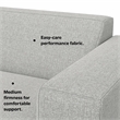 Pemberly Row Right-Arm Sofa Module in Pale Grey Performance Fabric