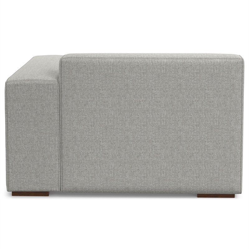 Pemberly Row Right-Arm Sofa Module in Pale Grey Performance Fabric