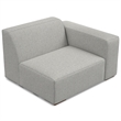 Pemberly Row Right-Arm Sofa Module in Pale Grey Performance Fabric