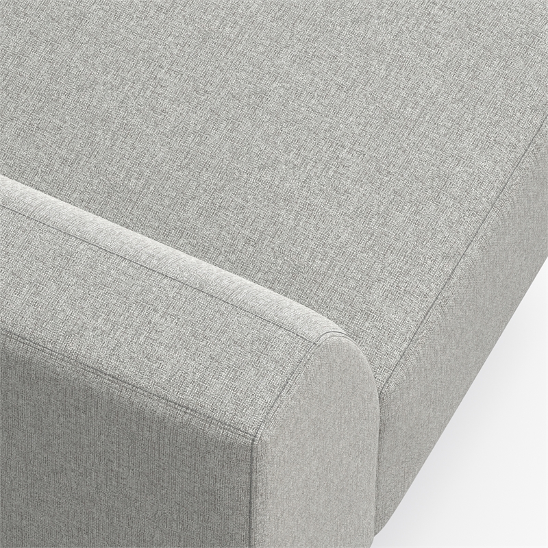 Pemberly Row Right-Arm Sofa Module in Pale Grey Performance Fabric