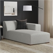 Pemberly Row Right Chaise Sofa Module in Pale Grey Performance Fabric