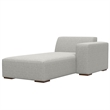 Pemberly Row Right Chaise Sofa Module in Pale Grey Performance Fabric