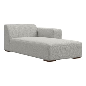 Pemberly Row Right Chaise Sofa Module in Pale Grey Performance Fabric