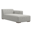 Pemberly Row Right Chaise Sofa Module in Pale Grey Performance Fabric