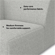 Pemberly Row Corner Sofa Module in Pale Grey Performance Fabric