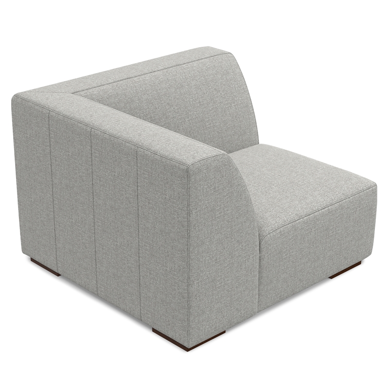 Pemberly Row Corner Sofa Module in Pale Grey Performance Fabric