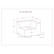 Pemberly Row Corner Sofa Module in Pale Grey Performance Fabric
