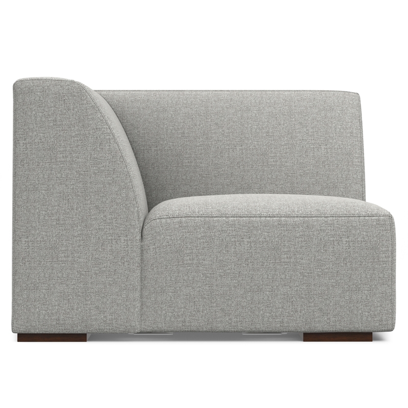 Pemberly Row Corner Sofa Module in Pale Grey Performance Fabric