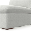 Pemberly Row Center Armless Sofa Module in Cloud Grey Performance Fabric