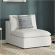 Pemberly Row Center Armless Sofa Module in Cloud Grey Performance Fabric