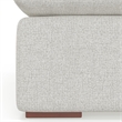 Pemberly Row Center Armless Sofa Module in Cloud Grey Performance Fabric